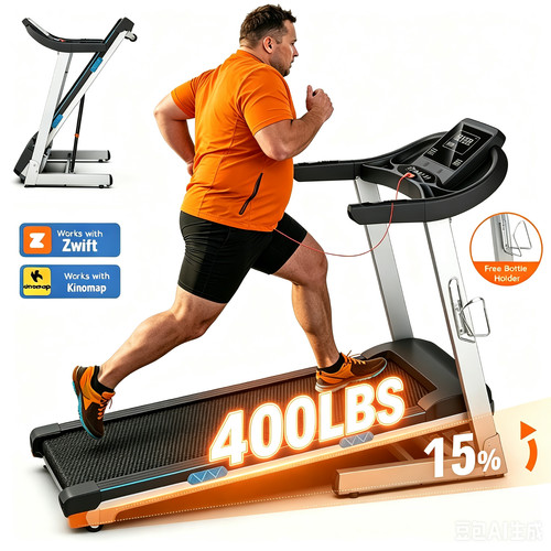 Foldable treadmill with auto - foldable,
