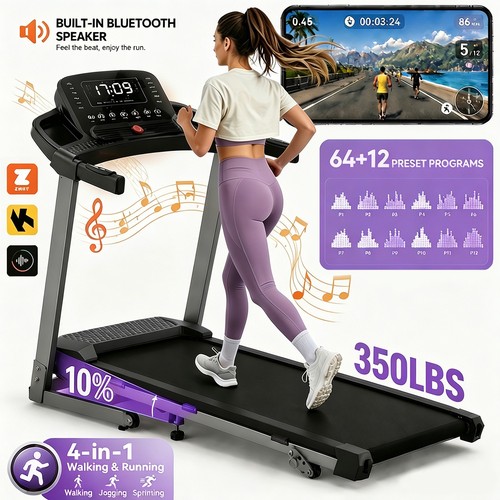 Foldable treadmill with - foldable,